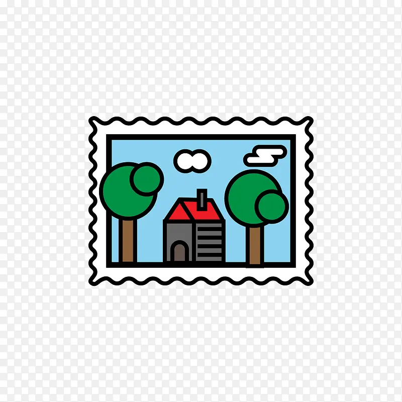 风景邮票