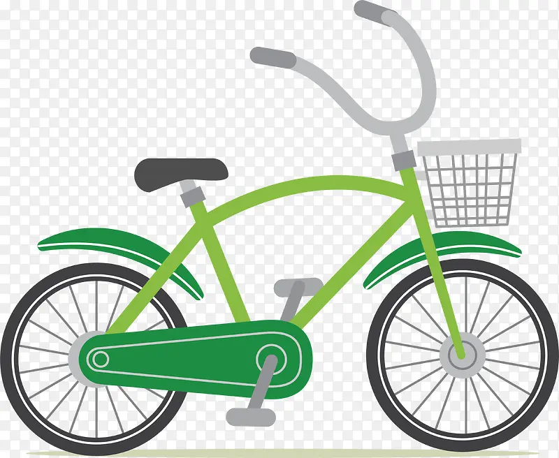 绿色带框单车