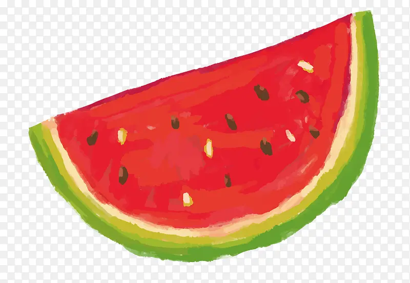 手绘夏季水果西瓜