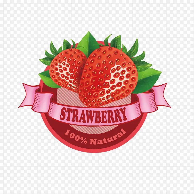 矢量草莓标签