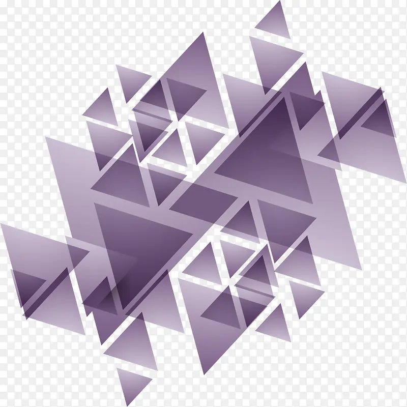 紫色三角组合背景