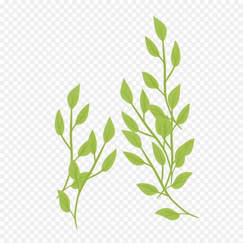 绿色小清新树叶植物PNG图片素材下载_图片编号10014952-PNG素材网