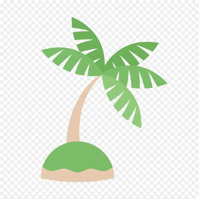 绿色树叶植物卡通插画PNG图片素材下载_图片编号10016078-PNG素材网