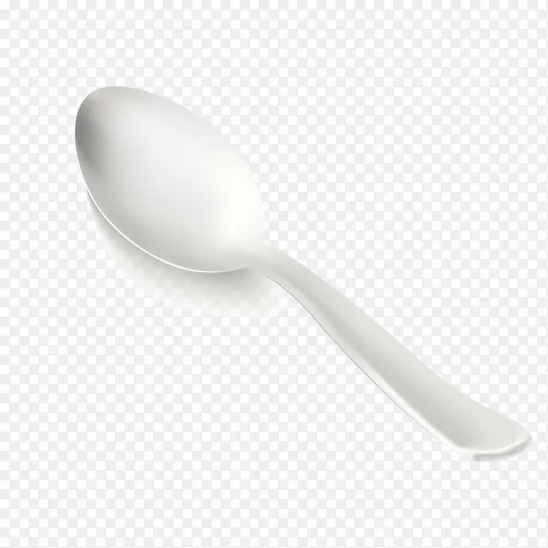 白色搪瓷汤勺矢量素材