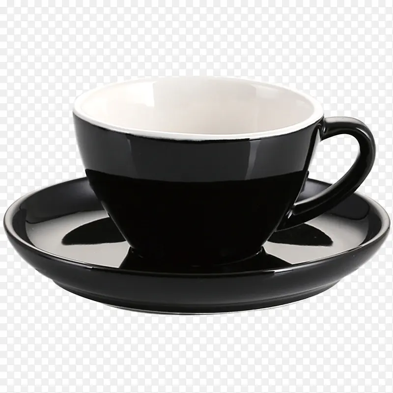 黑色陶瓷咖啡杯碟