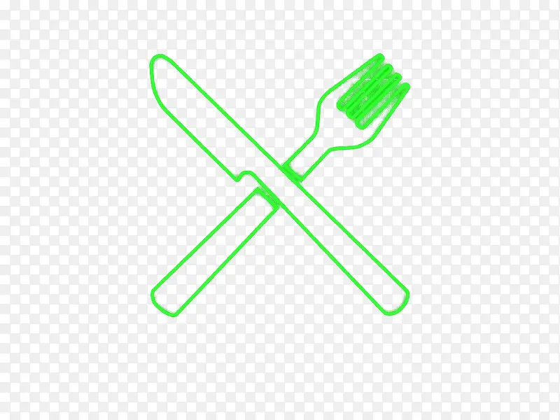 绿色发光刀叉