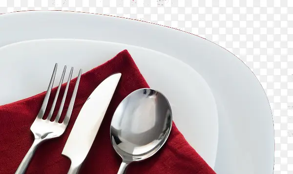 西餐厅餐盘刀叉