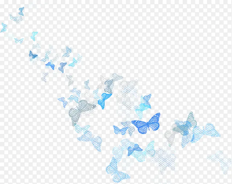 漂浮蓝色蝴蝶