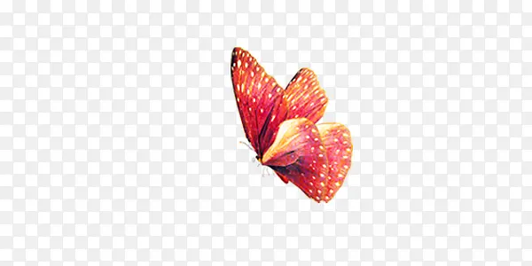 红色中国风蝴蝶