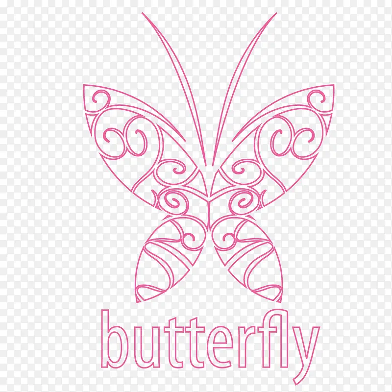 蝴蝶粉色装饰图案