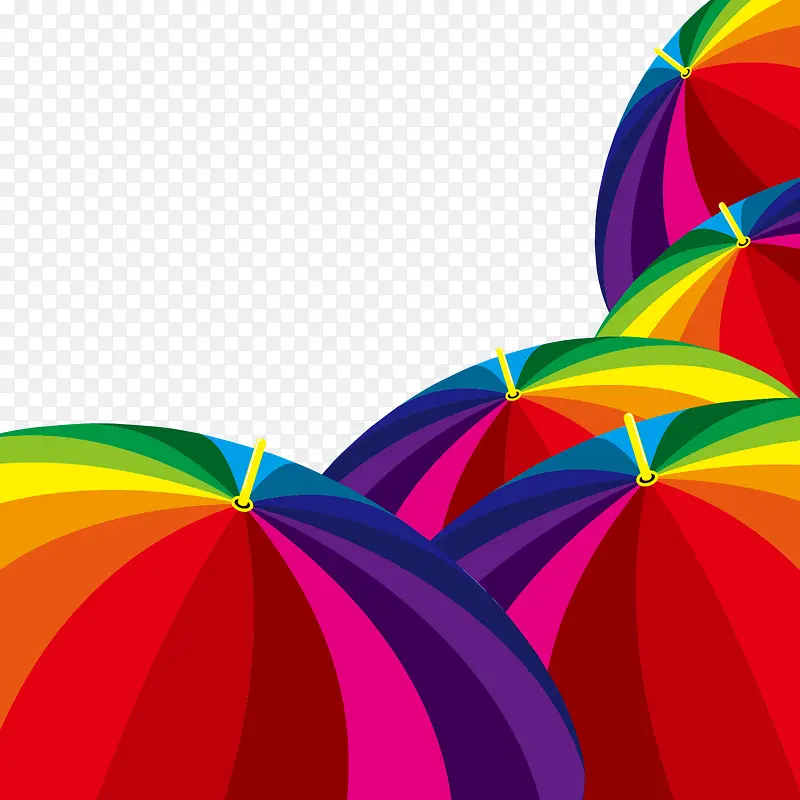 彩色花伞