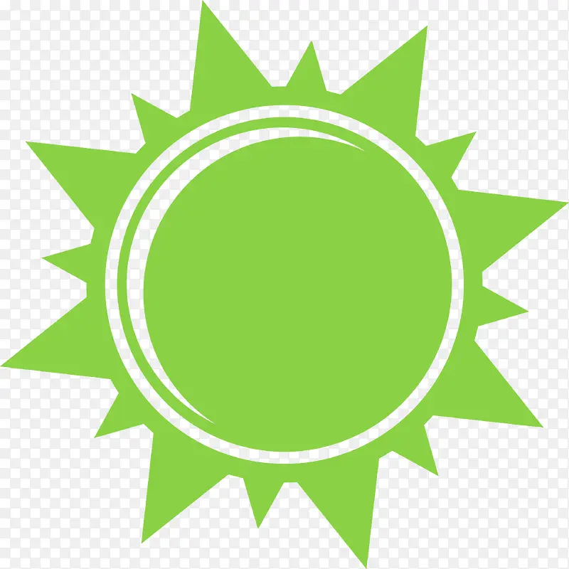 绿色太阳矢量素材图