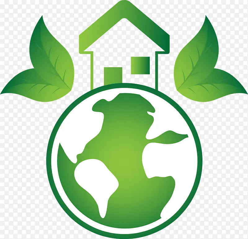 绿色环保房子素材图