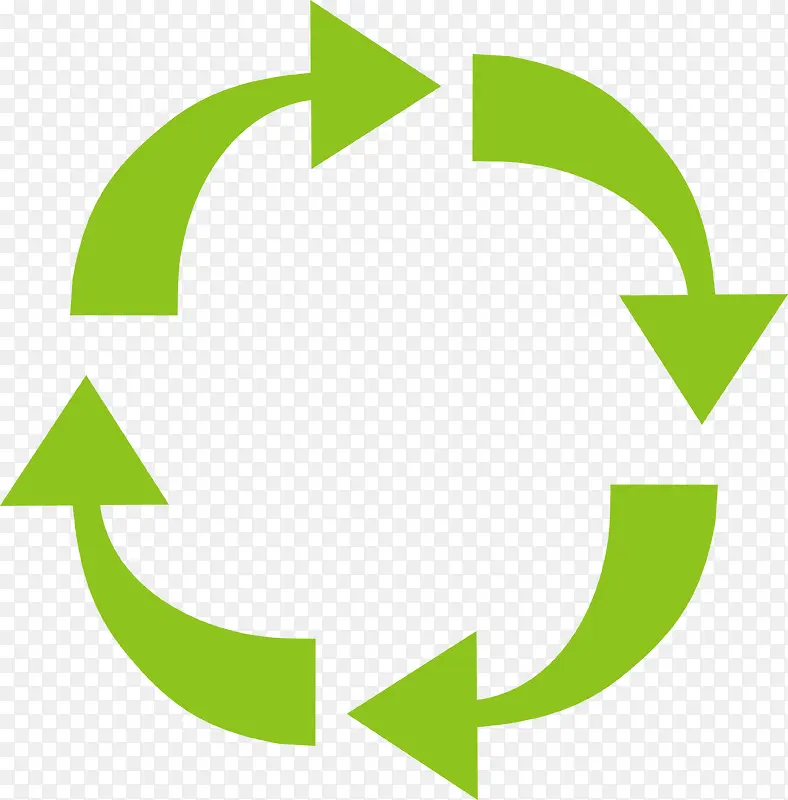 绿色垃圾桶图标素材图