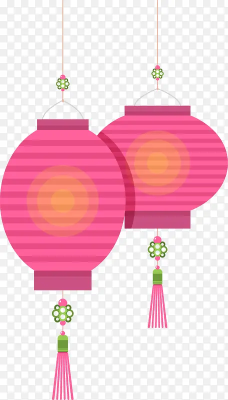 春节粉色灯笼挂饰
