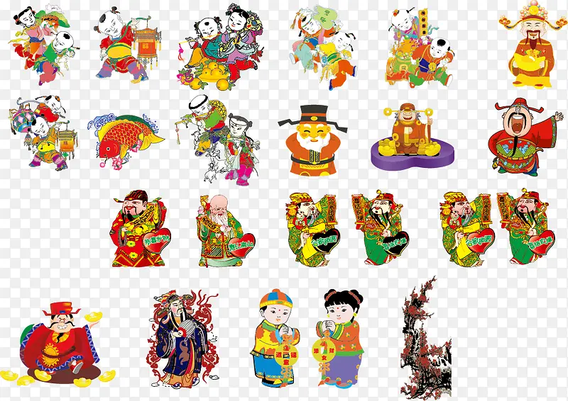 春节中国风卡通人物