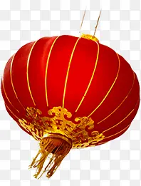 红色中国新年灯笼装饰