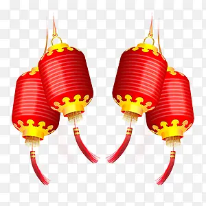 中国风喜庆红色灯笼装饰图案