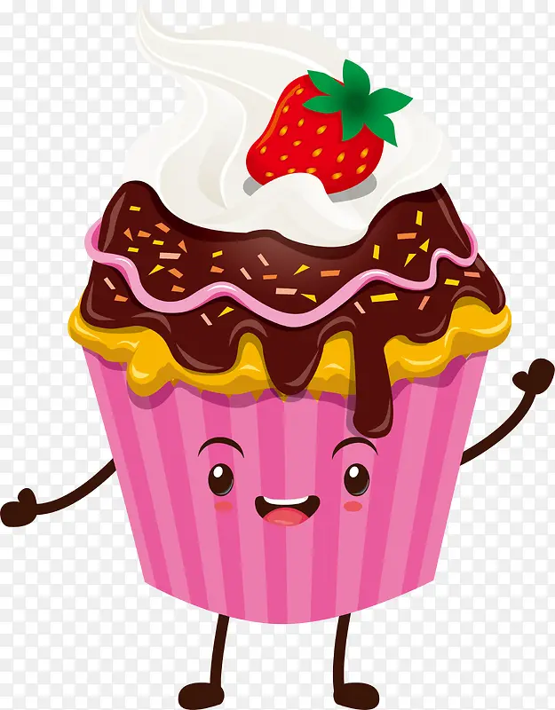 粉色卡通冰淇淋装饰图案