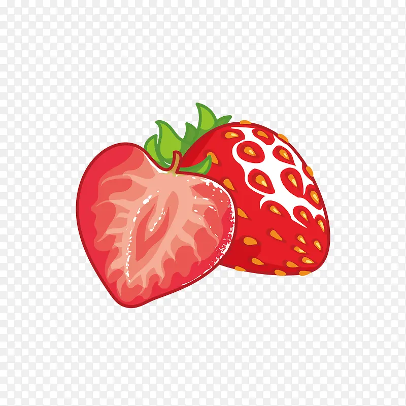 矢量红色水果草莓