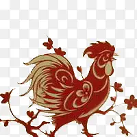 剪纸鸡图案