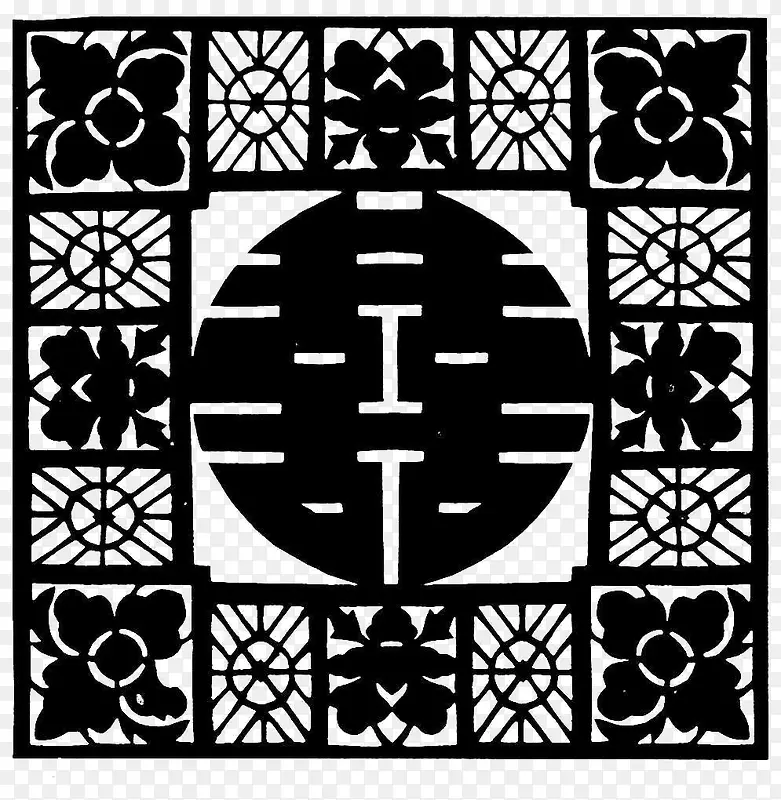 中国风双喜传统文化艺术镂空剪纸