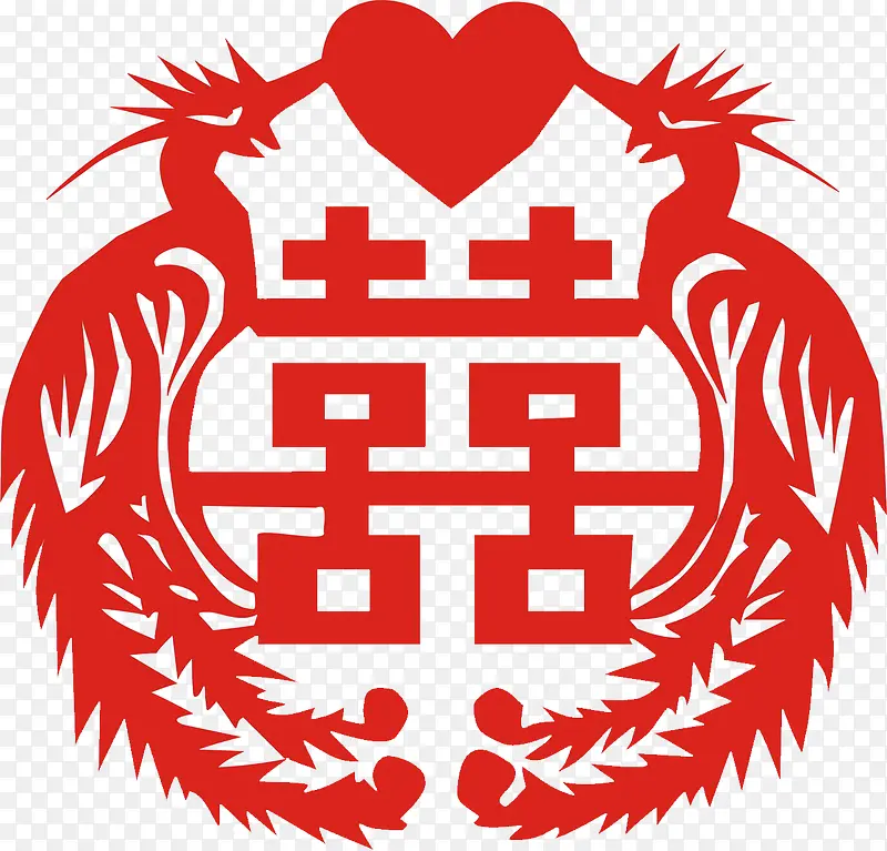 剪纸囍字PNG图片素材下载_图片编号10034801-PNG素材网