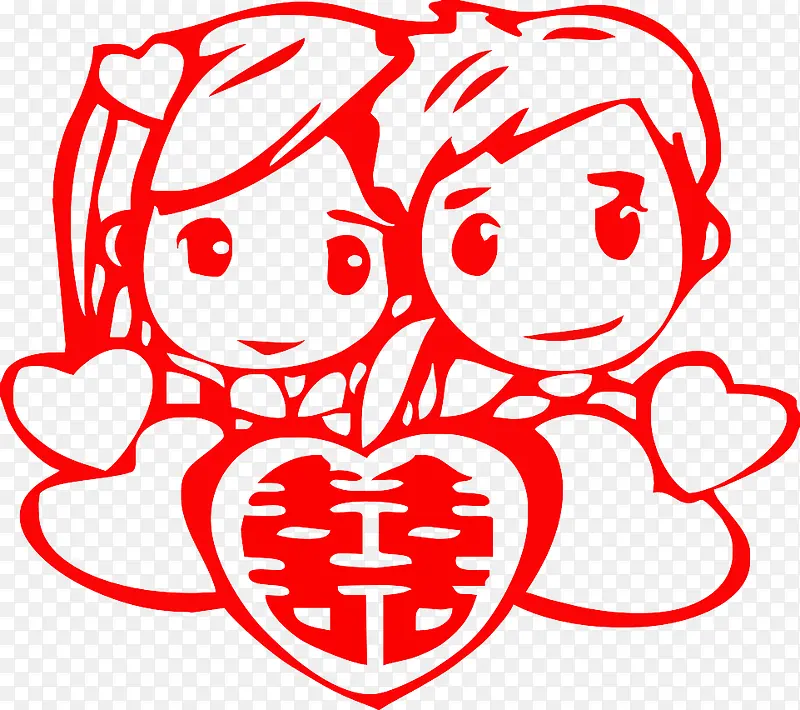 卡通囍字PNG图片素材下载_图片编号10034803-PNG素材网