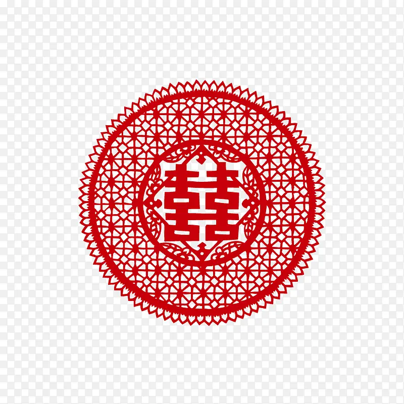 囍字圆形花纹PNG图片素材下载_图片编号10035217-PNG素材网