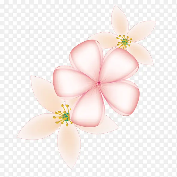 粉色手绘花瓣
