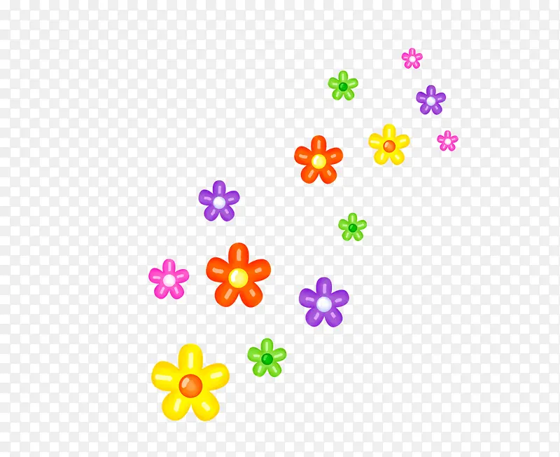彩色小花花卉