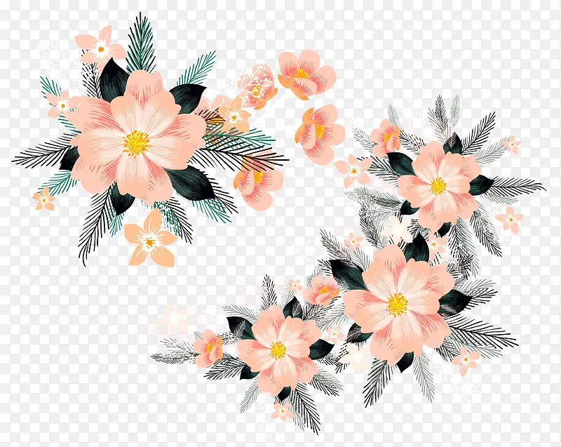 手绘装饰花卉花朵