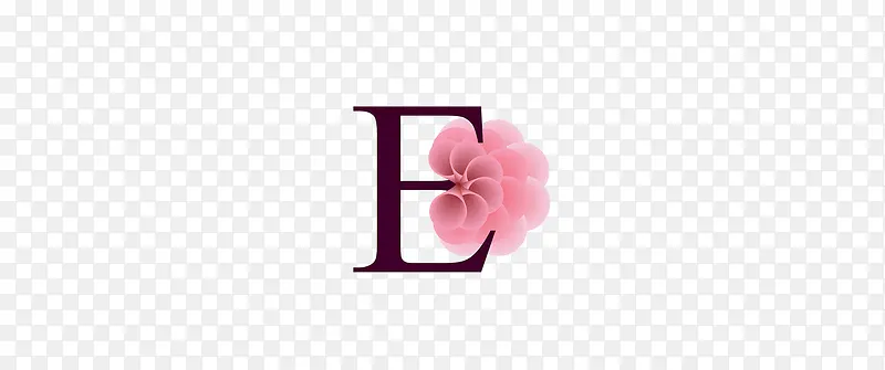 玫瑰主题字母E图片