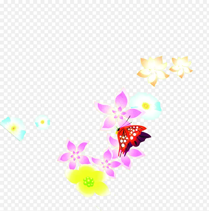 花朵蝴蝶主题关爱精神残疾图片