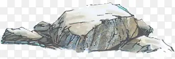 手绘水彩岩石首页