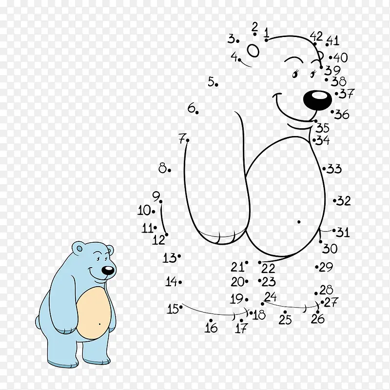数字卡通北极熊