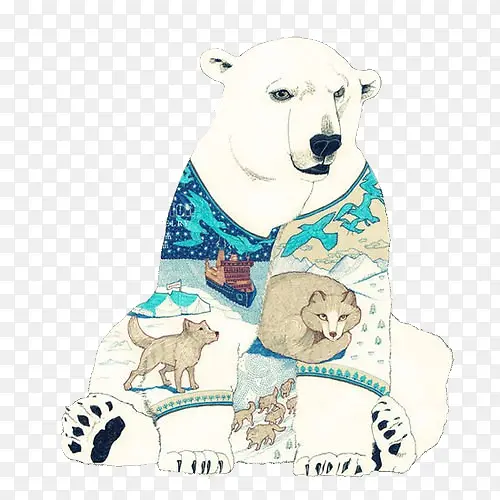 卡通北极熊