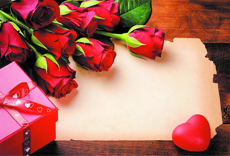 桌子红色玫瑰