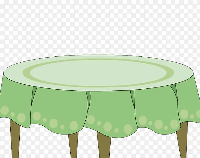 桌子绿色桌子卡通桌子
