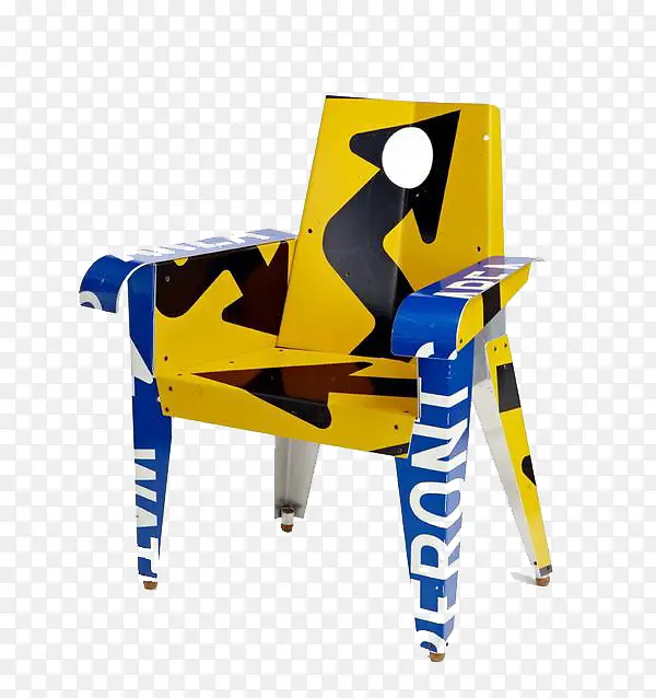 黄蓝卡纸椅子