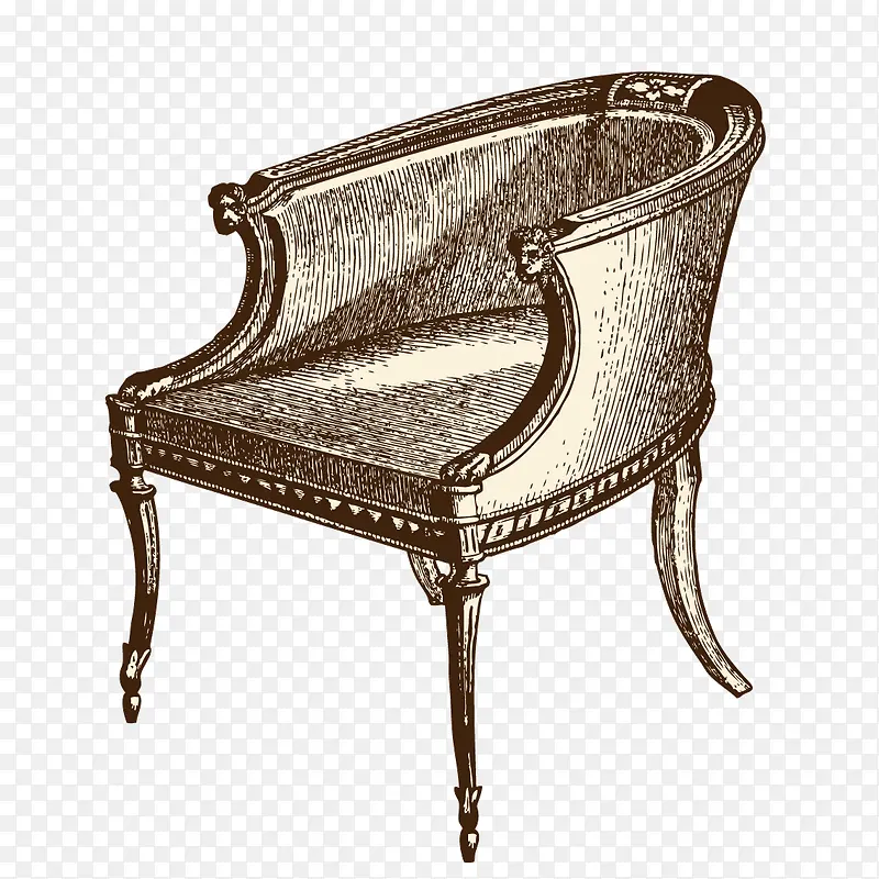 欧式复古木制椅