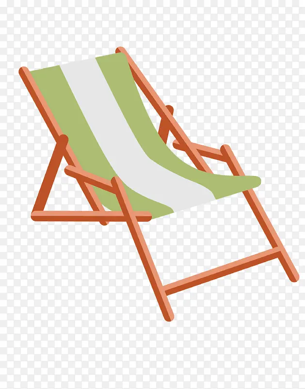 矢量绿色沙滩椅