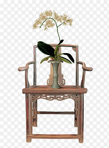 高清摄影复古椅子花卉