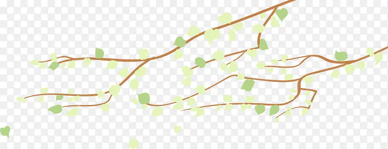 矢量树枝叶子图