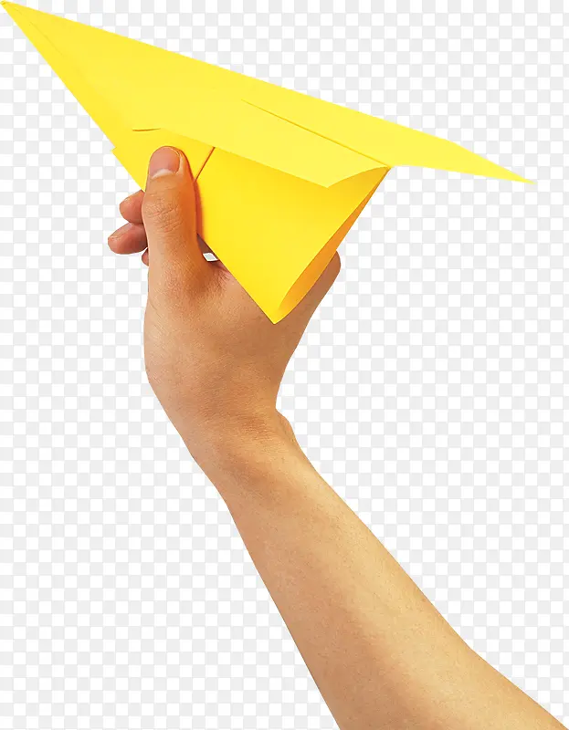 摄影黄色纸飞机效果图