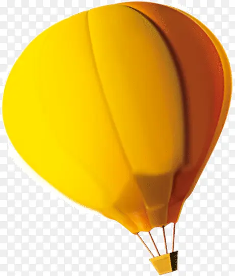 漂浮黄色热气球