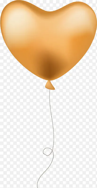 金色爱心情人节气球