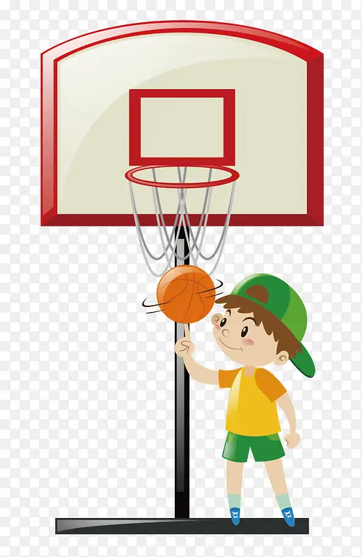 打篮球的小孩子免抠素材