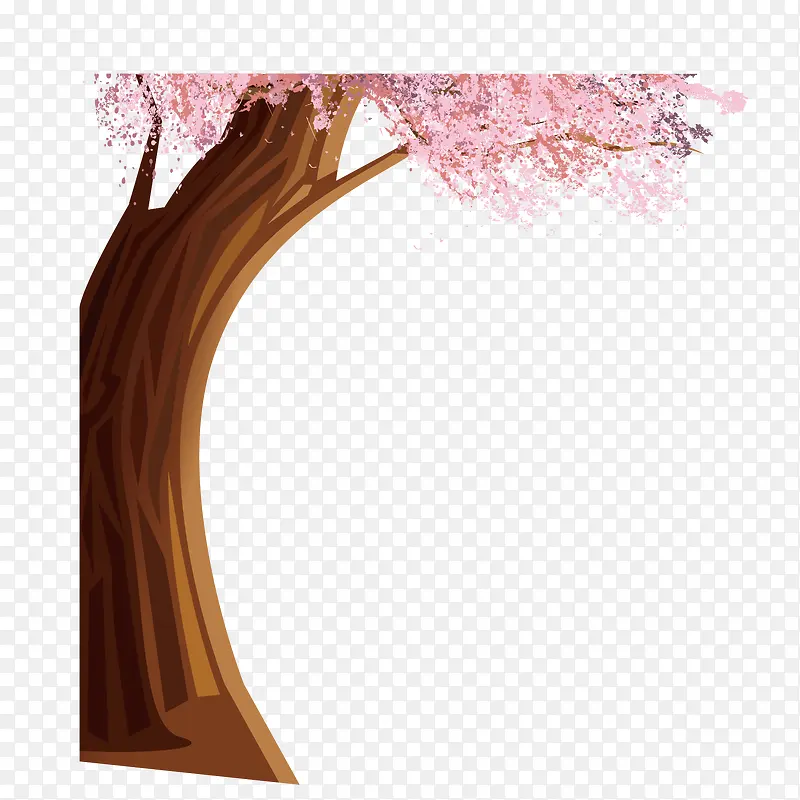 矢量樱花树
