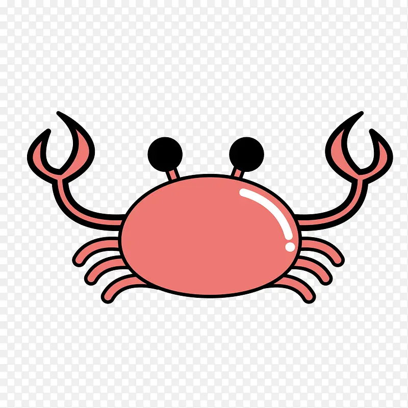 卡通螃蟹动物设计